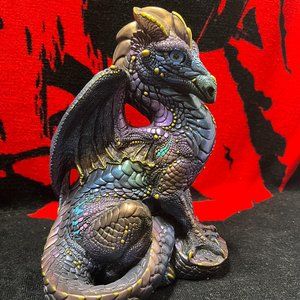 Windstone Editions Melody Pena 1986 Male Dragon in Peacock.